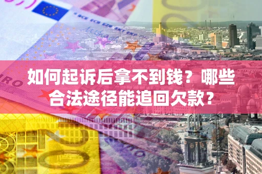武汉如何起诉后拿不到钱？哪些合法途径能追回欠款？