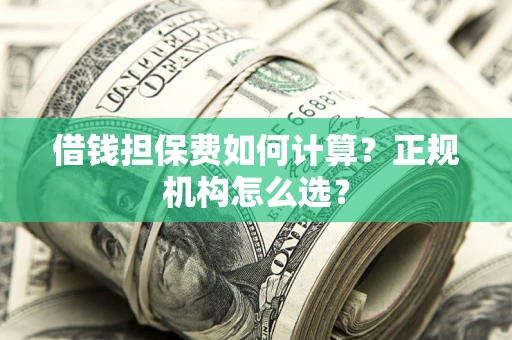 武汉借钱担保费如何计算？正规机构怎么选？