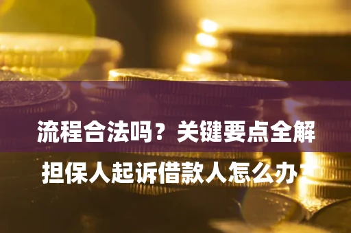 武汉

担保人起诉借款人怎么办？流程合法吗？关键要点全解析