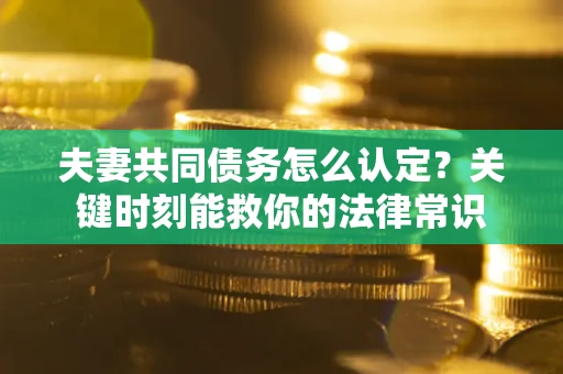 武汉夫妻共同债务怎么认定？关键时刻能救你的法律常识