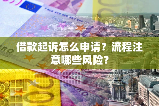 武汉借款起诉怎么申请？流程注意哪些风险？