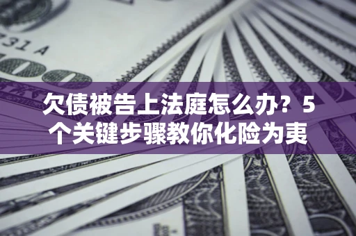 武汉欠债被告上法庭怎么办？5个关键步骤教你化险为夷